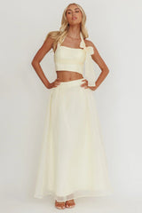 Simple Things Organza Maxi Skirt Butter
