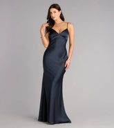 Alayna Satin V-Neck Mermaid Formal Dress