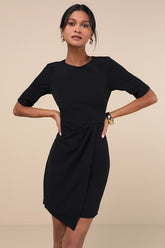 Westwood Black Half Sleeve Sheath Dress