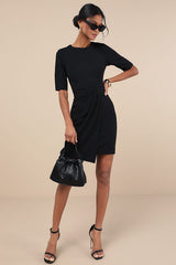 Westwood Black Half Sleeve Sheath Dress