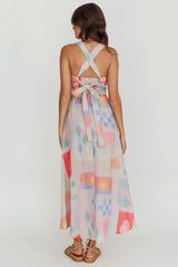 Sweethearts A-Line Print Maxi Dress Multi