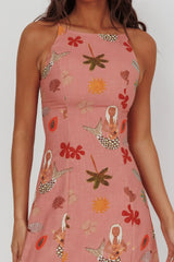 No Ordinary Girl Tied Back Maxi Dress Mermaid Blush