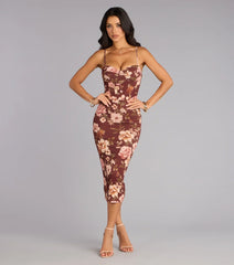 Fall Romance Mesh Midi Dress