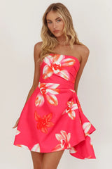 Minnesota Strapless Mini Dress Orchid Pink
