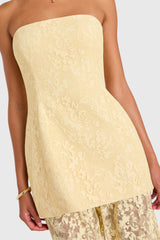 Linda Tunic Cornsilk Mini Dress