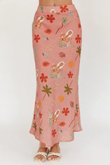 Drop Of Sunshine Midi Skirt Mermaid Pink