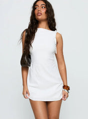 Kaeli Keyhole Mini Dress White