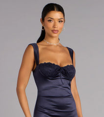 Maryanne Satin Lace Mermaid Formal Dress