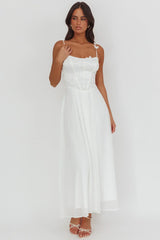 Lora Cami Strap Butterfly Dress White