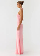 Jolin Halter Maxi Dress - Baby Pink
