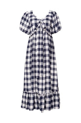 Picnic Dress in Navy Gingham