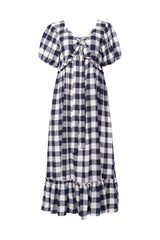 Picnic Dress in Navy Gingham