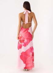 Len Maxi Dress - Pink Floral Spritz