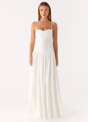 Giovanna Linen Maxi Dress - White