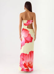 In The Rhythm Maxi Dress - Yellow Floral Spritz