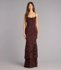 Jodie Polka Dot Chiffon Mermaid Formal Dress