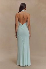 Elyna Slinky Halter Maxi Dress - Lagoon