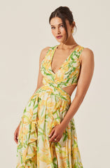 Noya Floral Cutout Maxi Dress