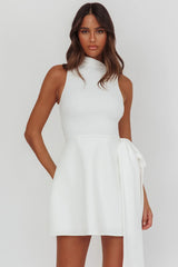 Breaker High Neck Mini Dress White White