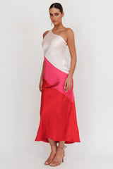 Swipe Right One-Shoulder Maxi Dress Pink