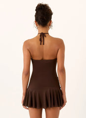 Elektra Mini Dress - Chocolate