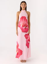 Len Maxi Dress - Pink Floral Spritz