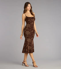 Café Society Floral Midi Dress