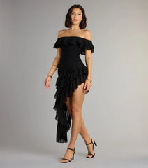 Drama Me Softly Ruffle Chiffon Mini Dress