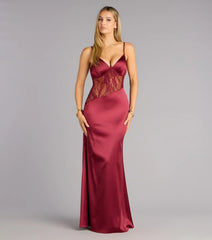 Angelica Lace Satin Mermaid Formal Dress