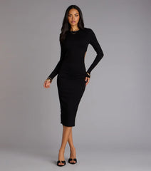 Bold Exit Backless Midi Dress