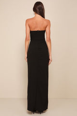 Dedicated to Glamour Black Strapless Maxi Dress