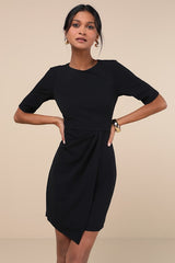Westwood Black Half Sleeve Sheath Dress
