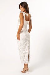 Emersyn Midi Lace Dress - White