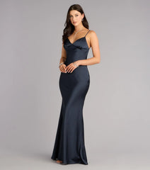 Alayna Satin V-Neck Mermaid Formal Dress