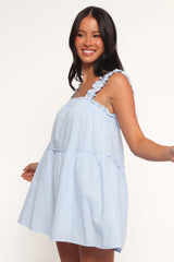 Elena Mini Dress - Light Blue