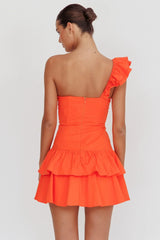 Angels Harp Babydoll Mini Dress Light Tangerine