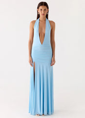 Sorrento Sunsets Maxi Dress - Ice Blue