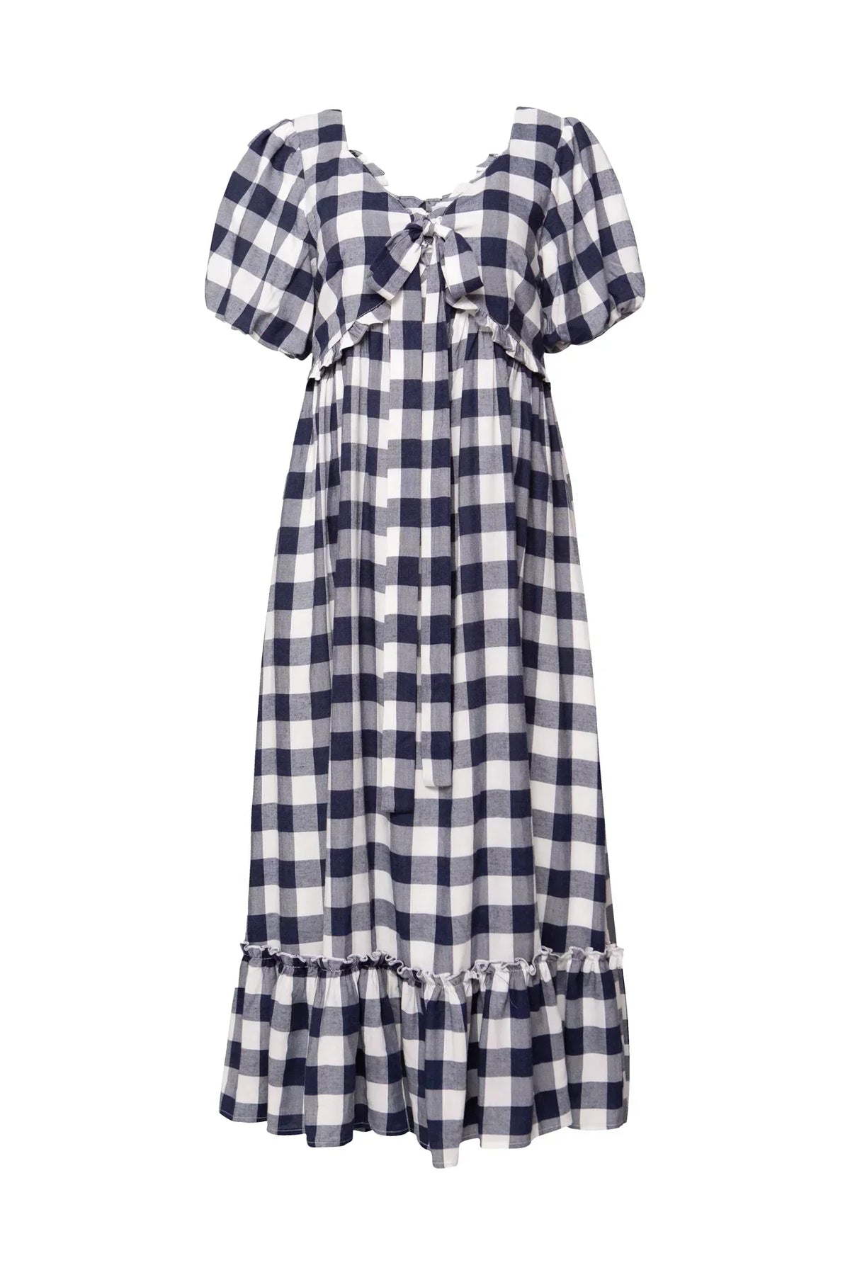 Picnic Dress in Navy Gingham