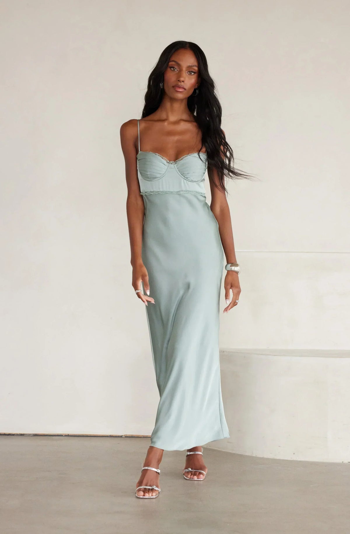 Florianne Satin Maxi Dress