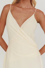 Lexxi Crossover Gathered Waist Maxi Dress Butter