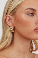 Magic Swirl Earrings Gold