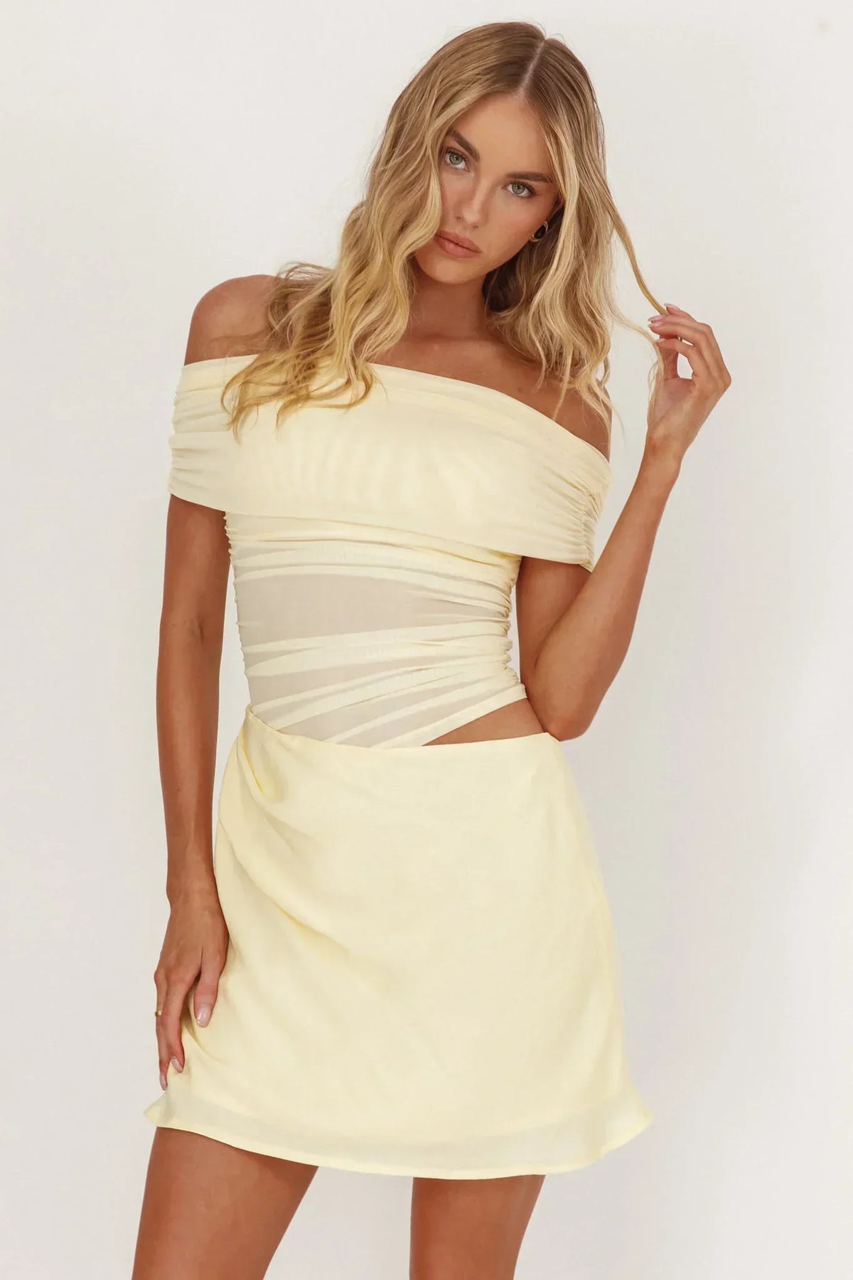 Lorely Off-Shoulder Mini Dress Butter