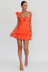 Angels Harp Babydoll Mini Dress Light Tangerine