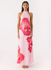 Len Maxi Dress - Pink Floral Spritz