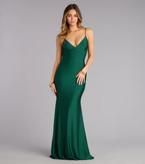 Haley Open Back Sash Mermaid Formal Dress