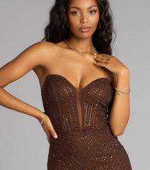 Kira Rhinestone Strapless Mini Dress