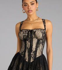 Mariella Lace A-Line Mini Dress